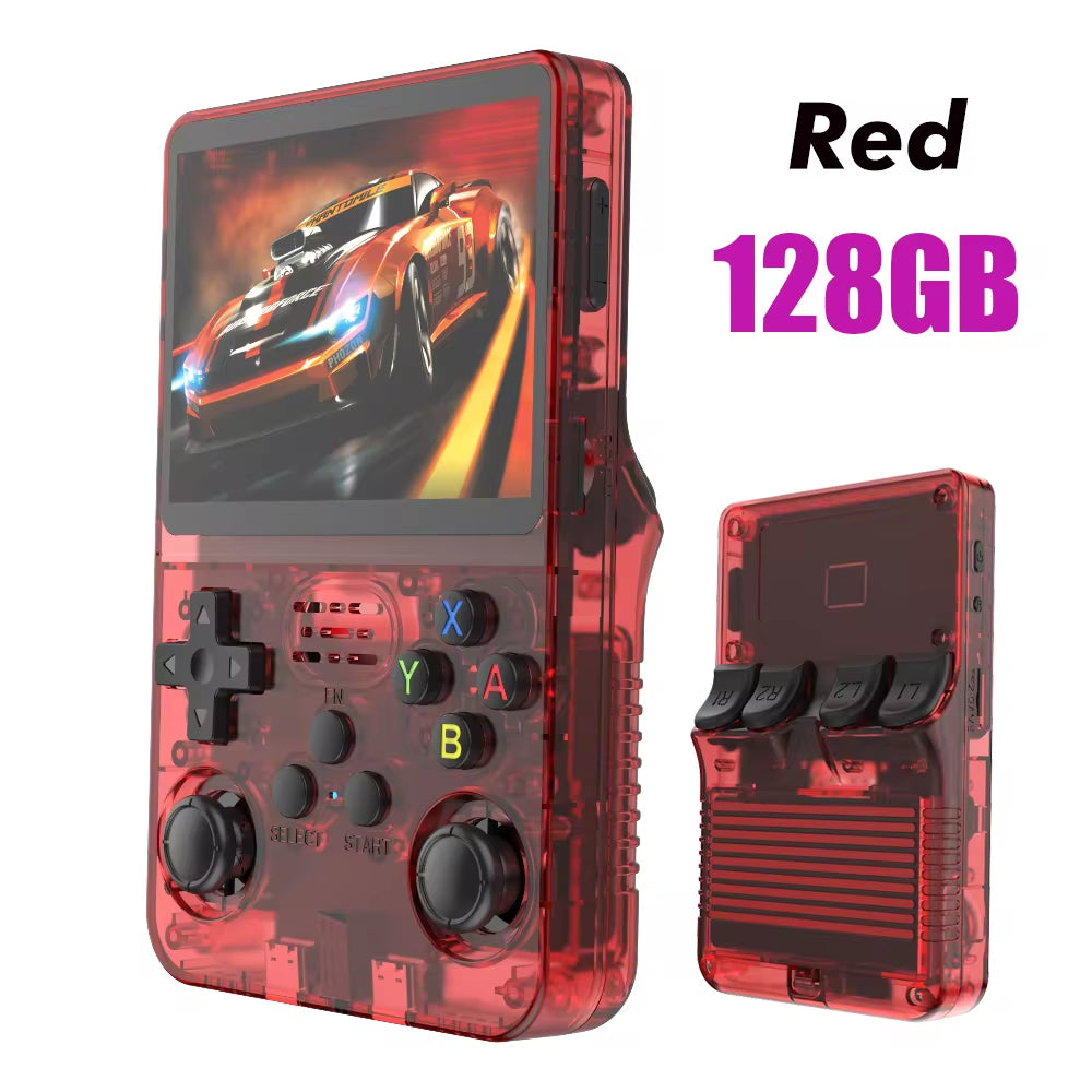 Open Source R36S Retro Handheld Video Game Console with Linux System, 3.5-Inch IPS Screen, Portable Pocket Video Player, 64GB Game Capacity